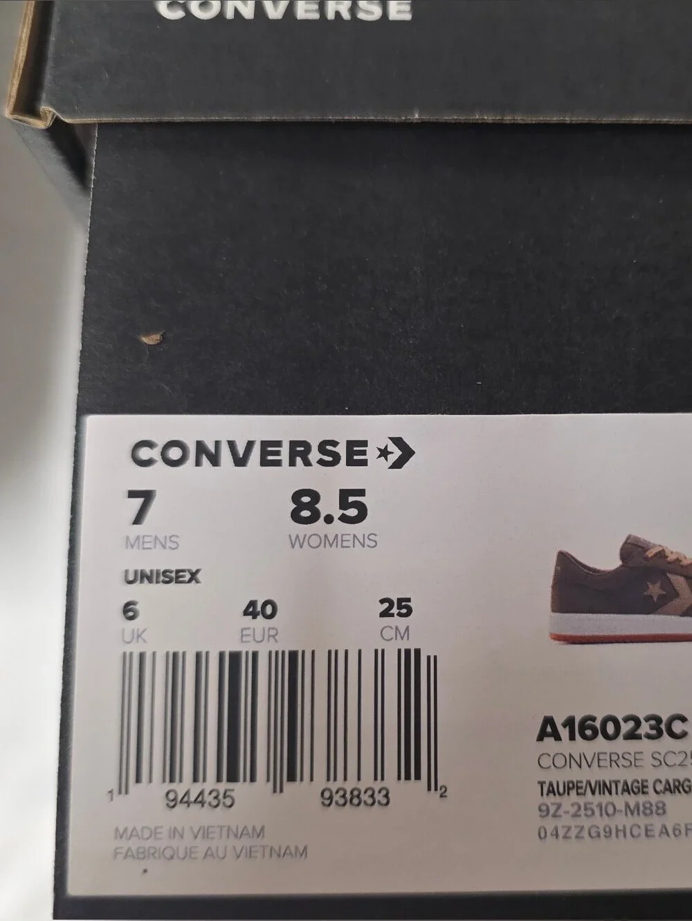 Converse Unisex Sport Casual Men's Low-Top Sneakers in Taupe with White Midsole
